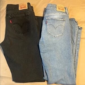 Levi's Black and Light Blue Jeans